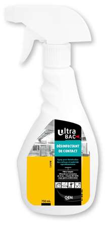 Image de ULTRA BAC SPRAY DESINFECTANT CONTACT ALIMENTAIRE 750ML-00107