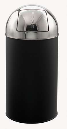 Image de BORNE A DECHETS A TRAPPE 40L ACIER NOIR/TETE INOX-192043-106