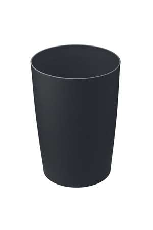 Image de CORBEILLE A PAPIER PLASTIQUE NOIRE 8L RESISTANT AU FEU-19206