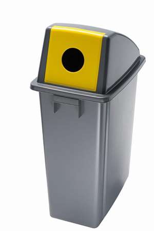 Image de CORBEILLE POUR TRI SELECTIF 60L OUVERTURE FRONTALE JAUNE-192