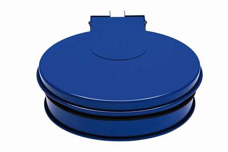Image de SUPPORT SAC AVEC COUVERCLE ACIER BLEU-192086