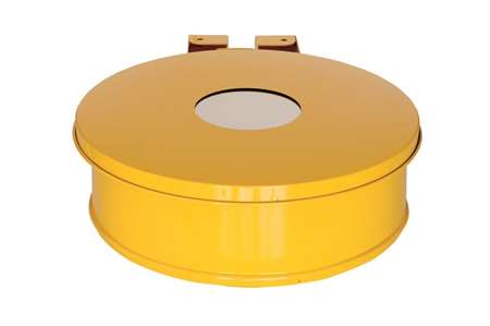 Image de SUPPORT SAC AVEC COUVERCLE ET TRAPPE ACIER JAUNE-192089-6010