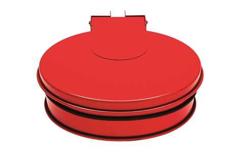 Image de SUPPORT SAC AVEC COUVERCLE ACIER ROUGE-192090