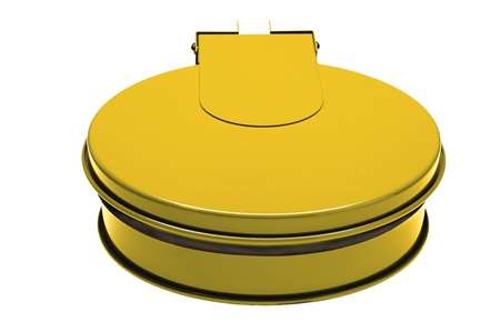 Image de SUPPORT SAC AVEC COUVERCLE ACIER JAUNE-192091