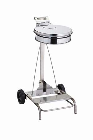 Image de SUPPORT SAC MOBILE A PEDALE INOX AISI 430 BRILLANT-192103-60