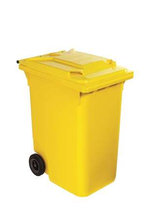 Image de CONTENEUR PLASTIQUE 2 ROUES 360L JAUNE-192134
