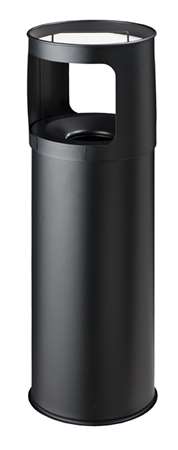 Image de CENDRIER CORBEILLE ANTI-FEU ACIER NOIR 30L-192199-775031