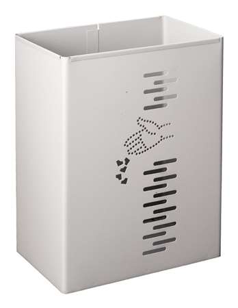 Image de CORBEILLE RECTANGULAIRE PIVOTANTE 24L ACIER GRIS-192215-7780