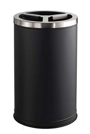 Image de POUBELLE TRI SELECTIF ACIER NOIR 3x35L-192250-790830