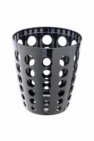 Image de CORBEILLE A PAPIER PLASTIQUE PERFORE NOIR 12L-192256-906401