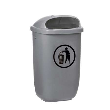 Image de CORBEILLE POLYETHYLENE 50L GRIS - 102051