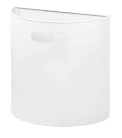 Image de POUBELLE MURALE DEMI LUNE ACIER BLANC 20L-192620-773033