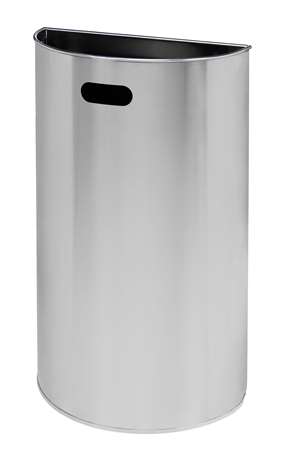 Image de POUBELLE MURALE DEMI LUNE INOX BROSSE 40L-192624-773046