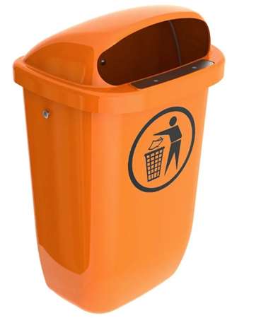 Image de CORBEILLE POLYETHYLENE 50L ORANGE-192669-102052