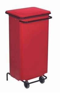 Image de CONTENEUR MOBILE A PEDALE 110L CARENE ACIER ROUGE-192725-791