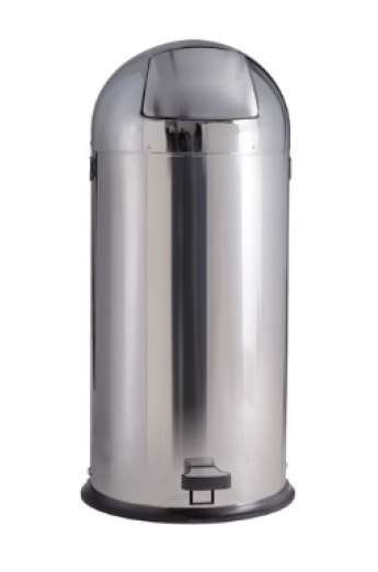 Image de BORNE A DECHETS A PEDALE 52L INOX BRILLANT-192737-106021