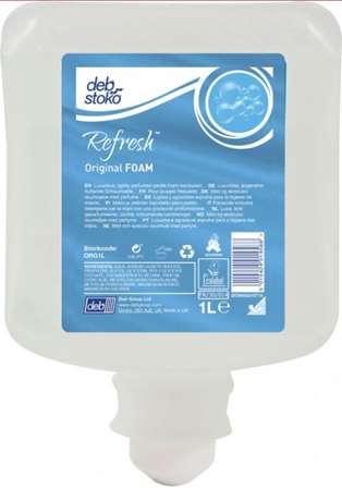 Image de CARTOUCHE SAVON MOUSSE REFRESH ORIGINAL FOAM ECOLABEL 1L DEB