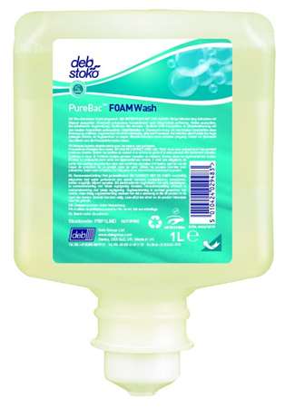 Image de CARTOUCHE SAVON MOUSSE DESINFECTANT PUREBAC FOAM WASH DEB 1L