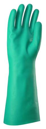 Image de GANT NITRILE FLOQUE VERT 38CM T9,5-010168B