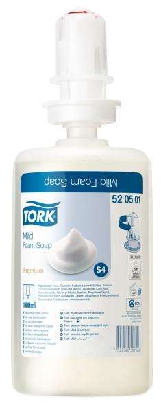 Image de SAVON MOUSSE DOUX PREMIUM ECOLABEL 1L TORK S4- 520501