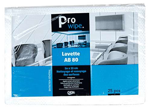 Image de LAVETTE NT AB80 50X35 CM 80GR/M² BLANCHE (x25) - 014106