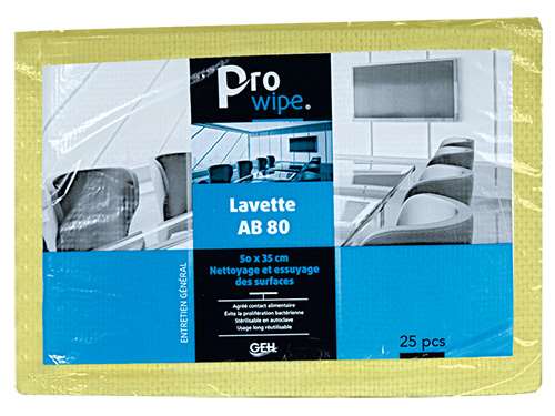 Image de LAVETTE NT AB80 50X35 CM 80GR/M² JAUNE (x25) - 014105