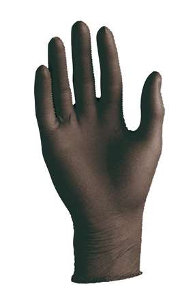 Image de GANT NITRILE NON POUDRE NOIR T7/8 M (x100)-010246
