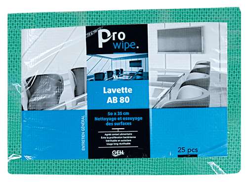 Image de LAVETTE NT AB80 50X35 CM 80GR/M² VERTE (x25)-014109