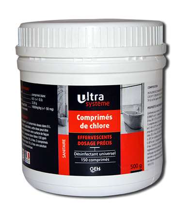 Image de COMPRIMES DE CHLORE 500GR (X150 PASTILLES)-021101