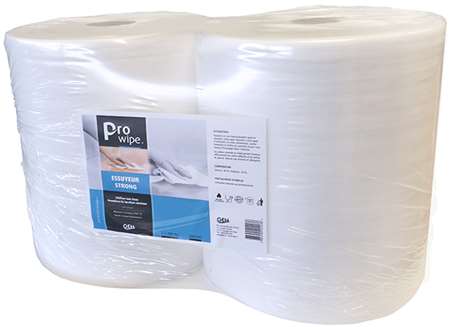 Image de BOBINE ESSUYAGE NON-TISSEE STRONG 30X38 280F BLANC (X2)