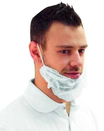 Image de CACHE BARBE NON TISSE BLANC (x100)-342116
