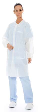 Image de BLOUSE BLANCHE NON TISSEE SANS POCHE 35G T4 (x10)-342222