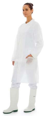 Image de BLOUSE BLANCHE NON TISSEE A POCHE T4 35G (x10)-343114