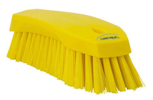 Image de V- BROSSE A MAIN FIBRES DURES 200MM JAUNE-38906