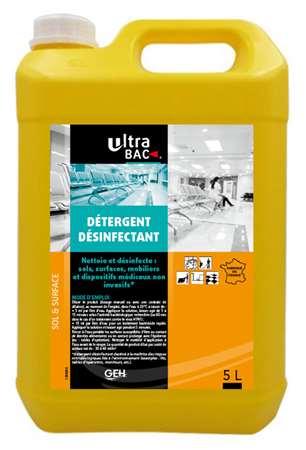 Image de ULTRA BAC DETERGENT DESINF SOLS SURFACES & MOBILIERS 5L