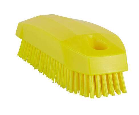Image de V- BROSSE A ONGLES DURE 118X45X38 JAUNE 64406