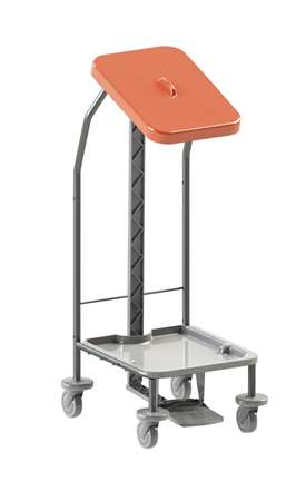 Image de CHARIOT LINGE COUVERCLE ROUGE- 020415