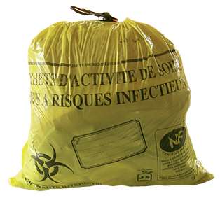 Image de SAC A DECHETS DASRI PEBD 110L JAUNE (x200)-330116A