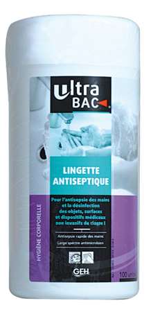 Image de ULTRA BAC LINGETTES DESINFECTANTES (x100)-520001B