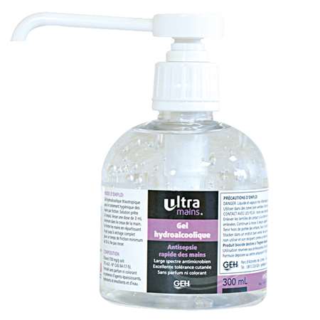 ULTRA BAC GEL HYDROALCOOLIQUE FLACON POMPE 300ML
