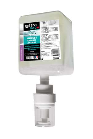 Image de ULTRA BAC MOUSSE MAINS LAVANTE ANTIBAC CARTOUCHE 1L-520024