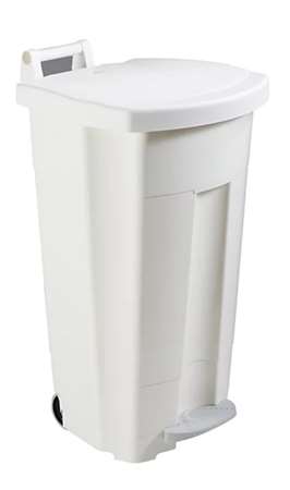 Image de POUBELLE A PEDALE PLASTIQUE 90L BLANC BOOGY-56700