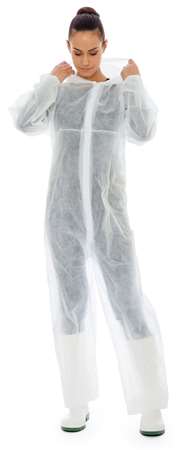 Image de COMBINAISON BLANCHE AVEC CAPUCHE TAILLE XL (x25)-343025