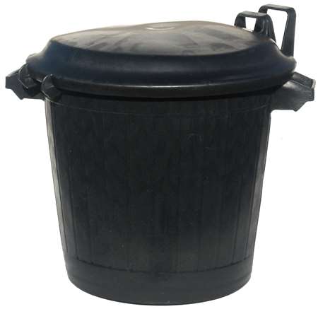 Image de POUBELLE A COUVERCLE 80L PLASTIQUE NOIR - 996010