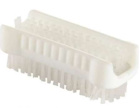 Image de T-BROSSE A ONGLES DOUBLE POLYESTER MI DUR 15MM BLANC- 020016
