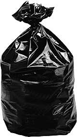 Image de SAC POUBELLE PEBD 160L NOIR RE 52µ (x100)-260249