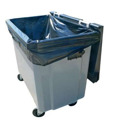 Image de HOUSSE CONTENEUR PEBD 340L NOIR RE (x100) 25µ-330106A