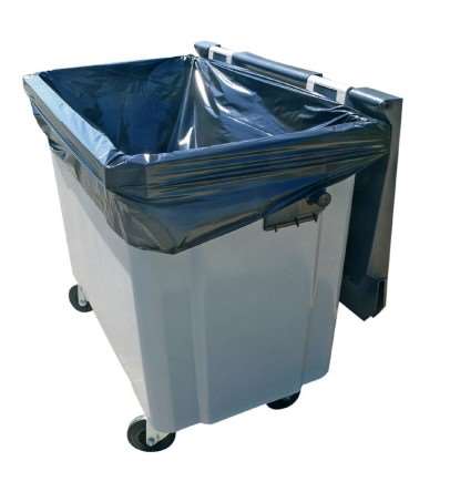Image de HOUSSE CONTENEUR PEBD 750L NOIR RE (x100) 25µ-330109A