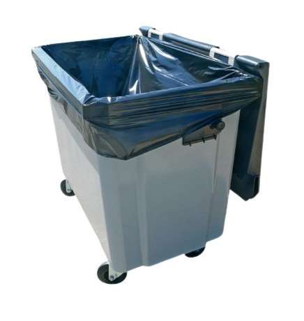 Image de HOUSSE CONTENEUR PEBD 1100L NOIR RE (x100) 30µ-330110