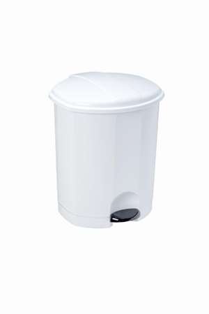 Image de POUBELLE PLASTIQUE A PEDALE 12L BLANCHE-192262-909112
